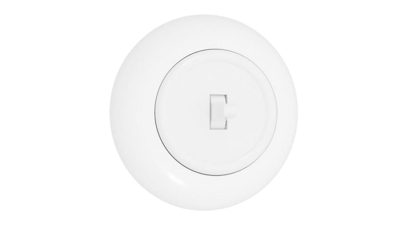 Włącznik światła podtynkowy pojedyńczy schodowy z ramką 10AX 250V IP20 biały połysk LOFTICA