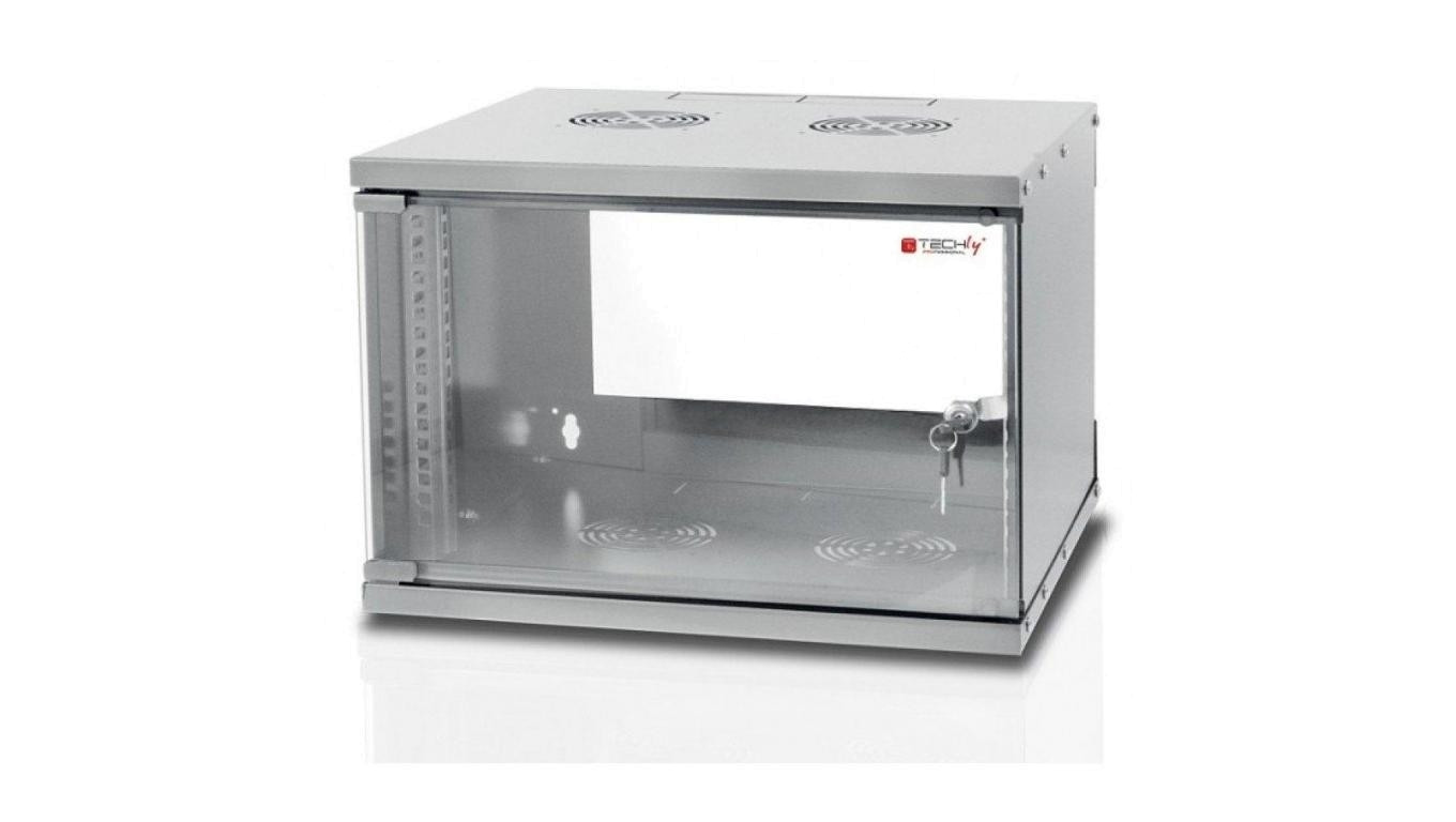 Szafka wisząca ECO RACK 19 9U/450mm zmontowana szara