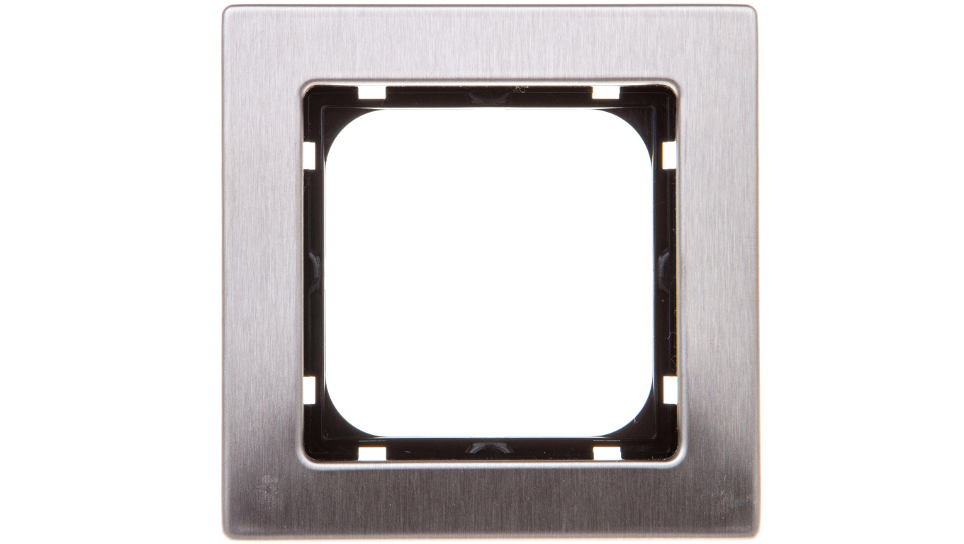 SONATA Ramka pojedyncza stal inox metal R-1RM/37