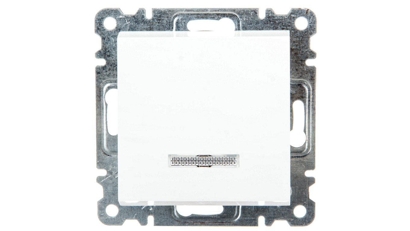 Lumina Łącznik zwierny z podświetleniem 10AX 230V biały WL0410