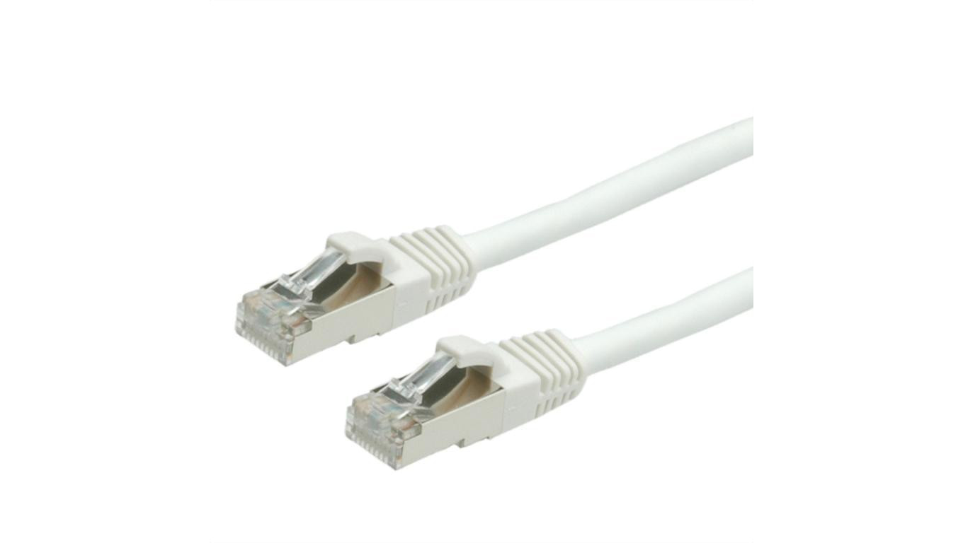 VALUE Patchkabel Cat.6 (Class E) S/FTP (PiMF), LS0H, wit, 0,5 m