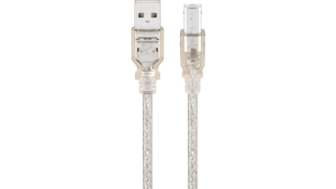 Kabel USB 2.0 Hi-Speed, Przezroczysty - Długość kabla 3 m
