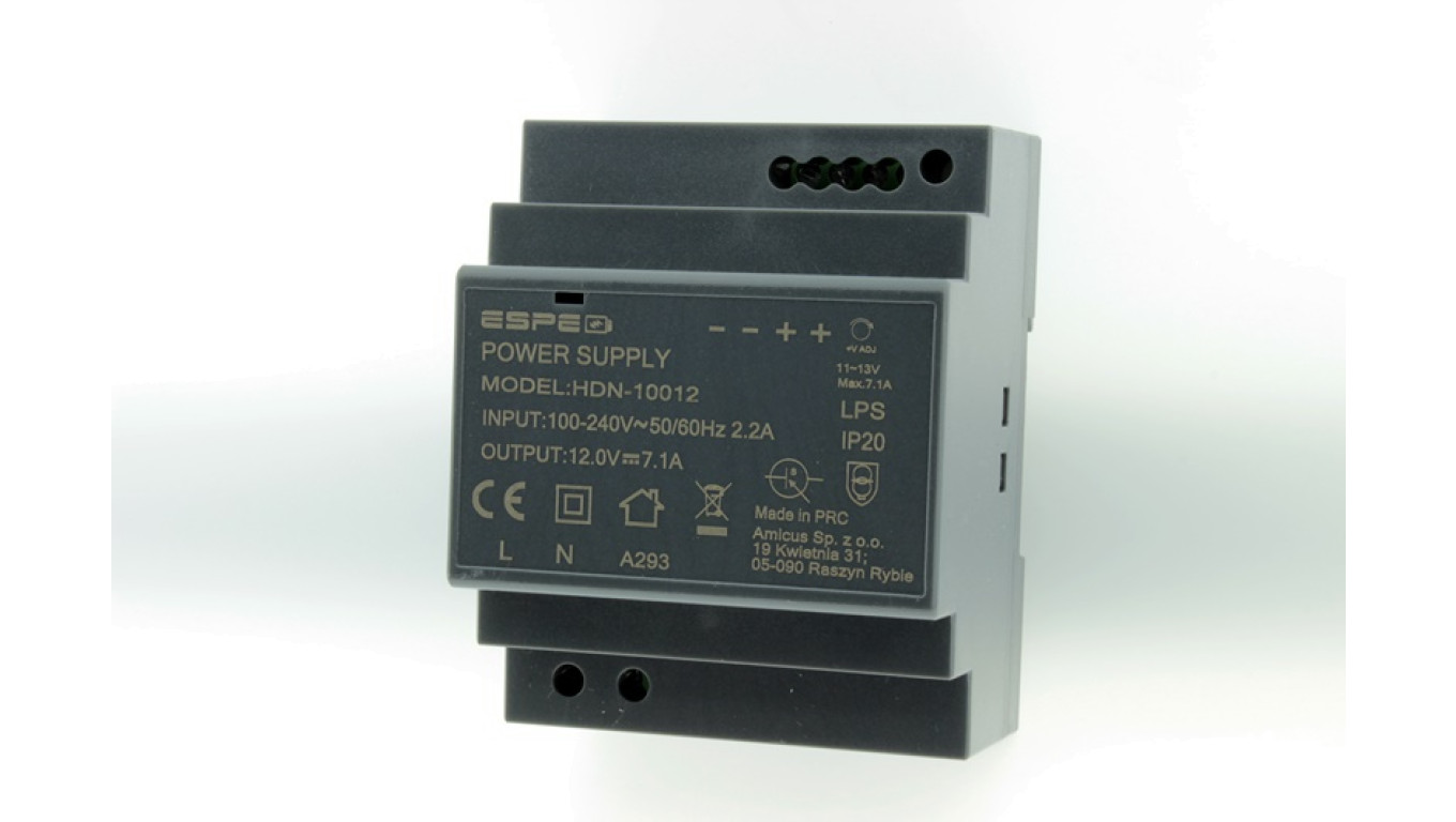 Zasilacz na szynę DIN 12V 7,1A 90W HDN-10012 ESPE