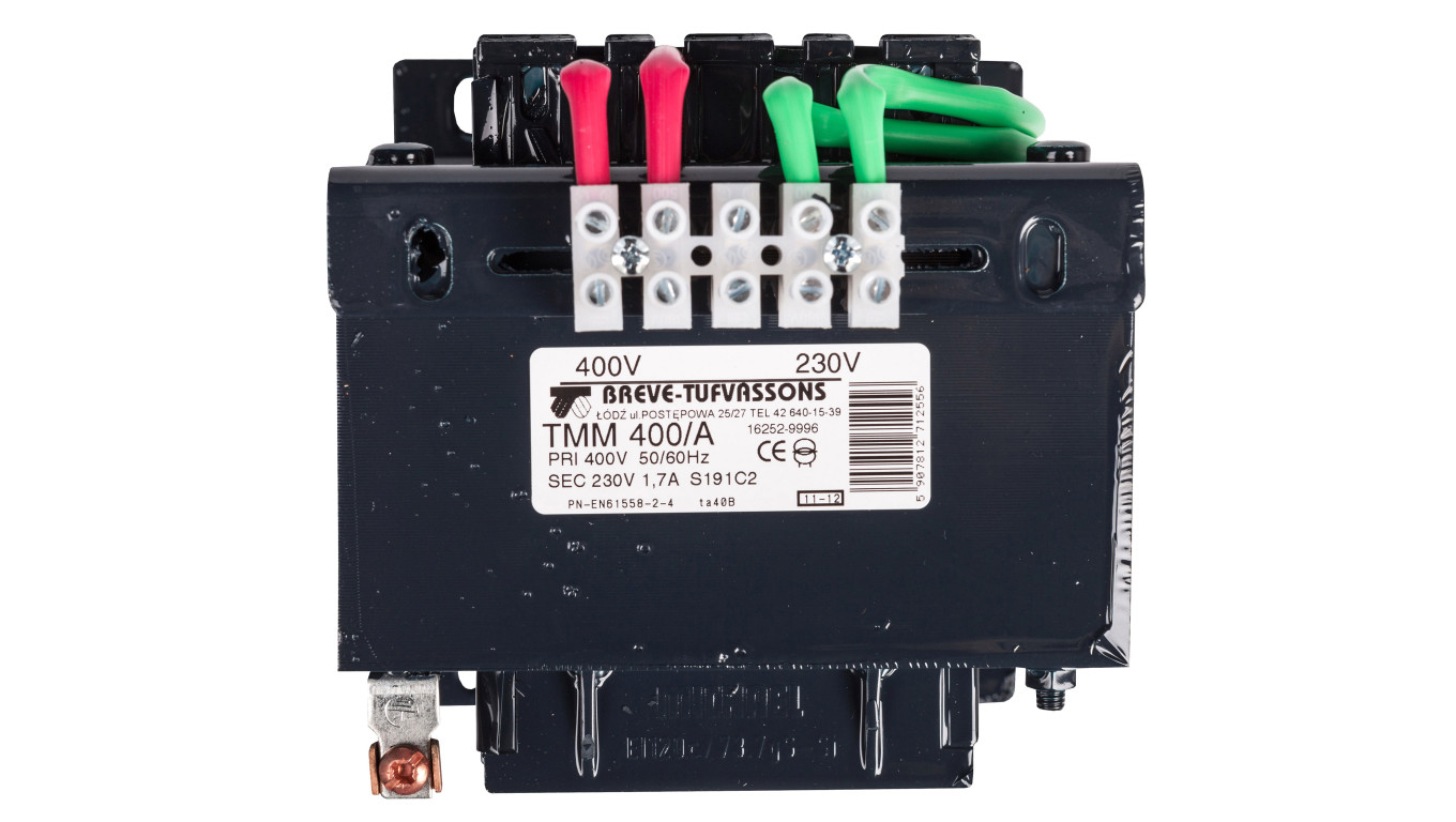 Transformator 1-fazowy separacyjny TMM 400/A 400/230V 1,7A, Ta 40, 16252-9996