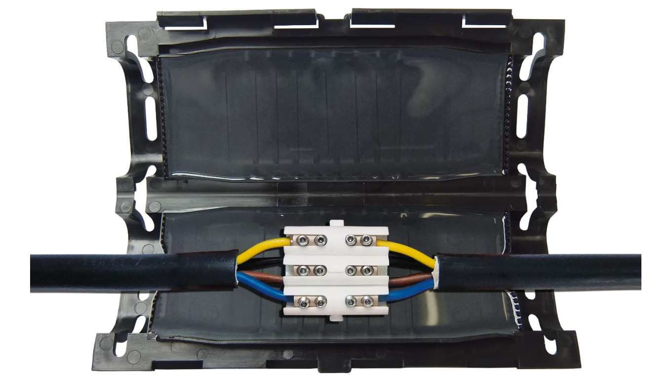 Żelowa mufa przelotowa ze złączką śrubową, EASY 3V, 389677
