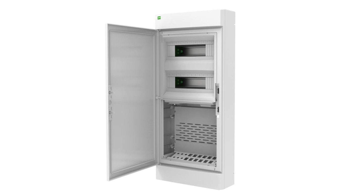 Rozdzielnica ELEGANT TWIN 2x12 PE+N + 2x12 multimedialna natynkowa biały 2465-50