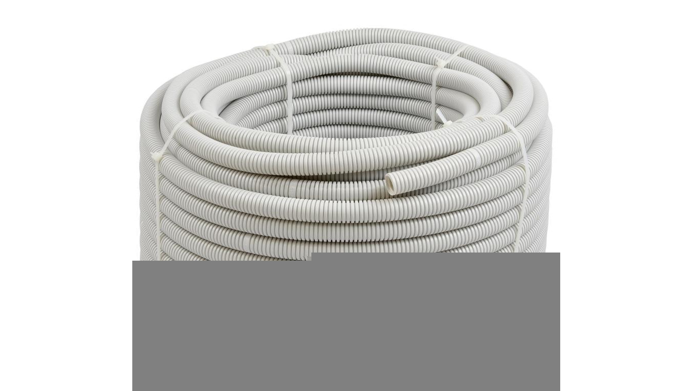 Rura karbowana elektroinstalacyjna RKGL 20/14,1mm giętka samogasnąca peszel 320N PVC UV szara 50m Tubifor