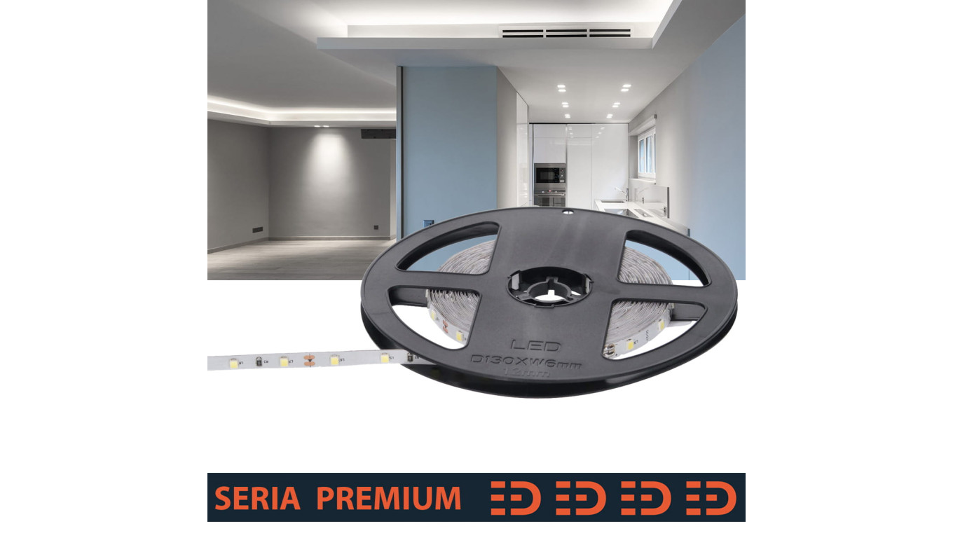 Taśma Premium 12V Slim 6mm 60led 6500K SMD2835 (5)