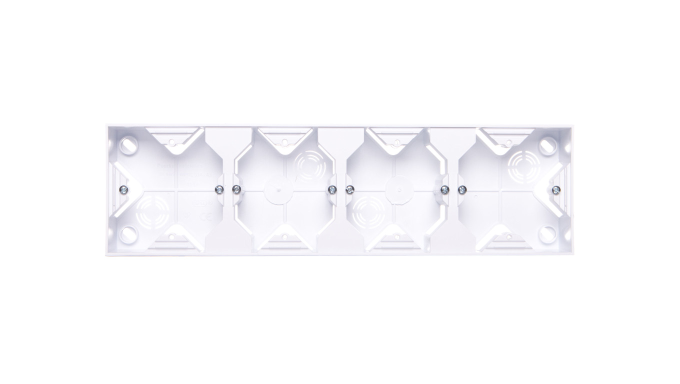 AS Puszka natynkowa poczwórna biała PNP-4G/00