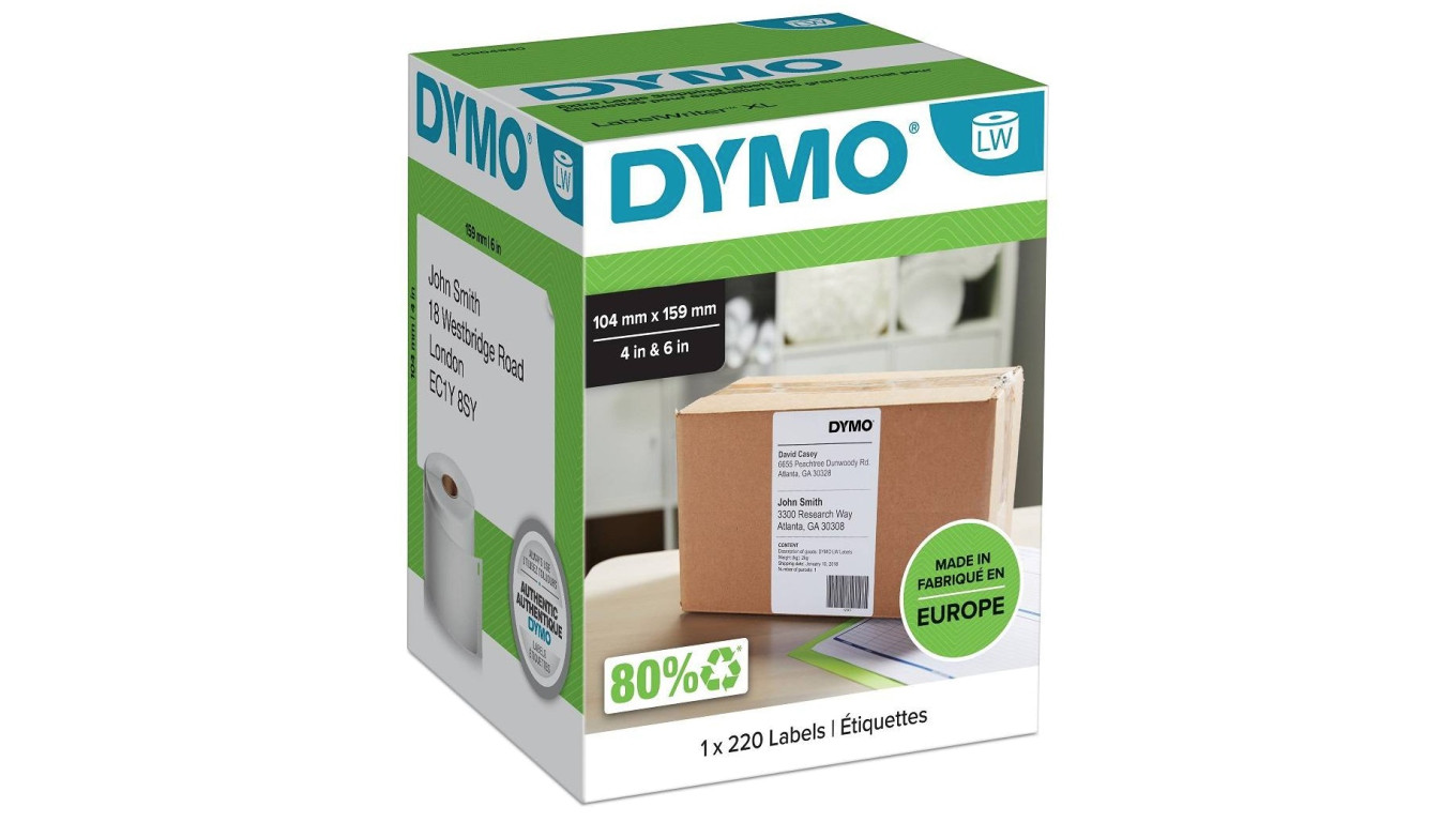 Etykieta wysyłkowa 104x159mm biała XXL/logistic label XXL dla modelu LW4XL S0904980 /1rolka x 220szt./