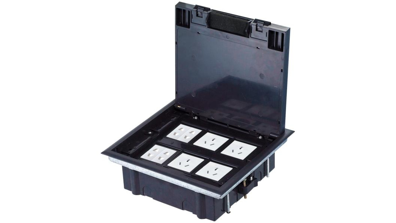 Puszka podłogowa (floorbox) 6M (45x45) regulowana głębokość, do podłogi technicznej (wylewka opcjonalnie) ALANTEC - ALANTEC