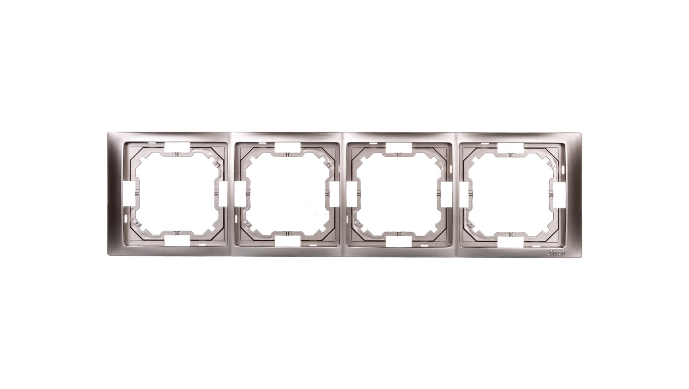 Simon Basic Neos Ramka poczwórna satynowy BMRC4/29