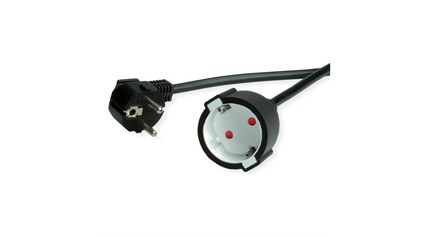 Przedłużacz VALUE z uziemieniem, 230VAC, czarny, 3 m