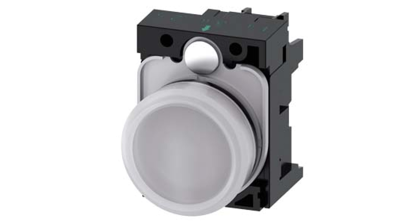 Lampka sygnalizacyjna kompletna 22mm biała LED 24V AC-DC tworzywo przył śrubowe SIRIUS ACT 3SU1102-6AA60-1AA0