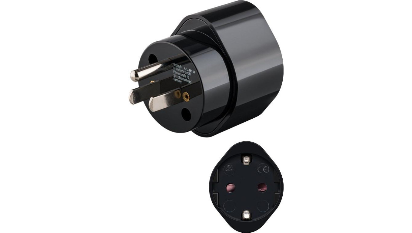 Adapter sieciowy US/Japonia, czarny